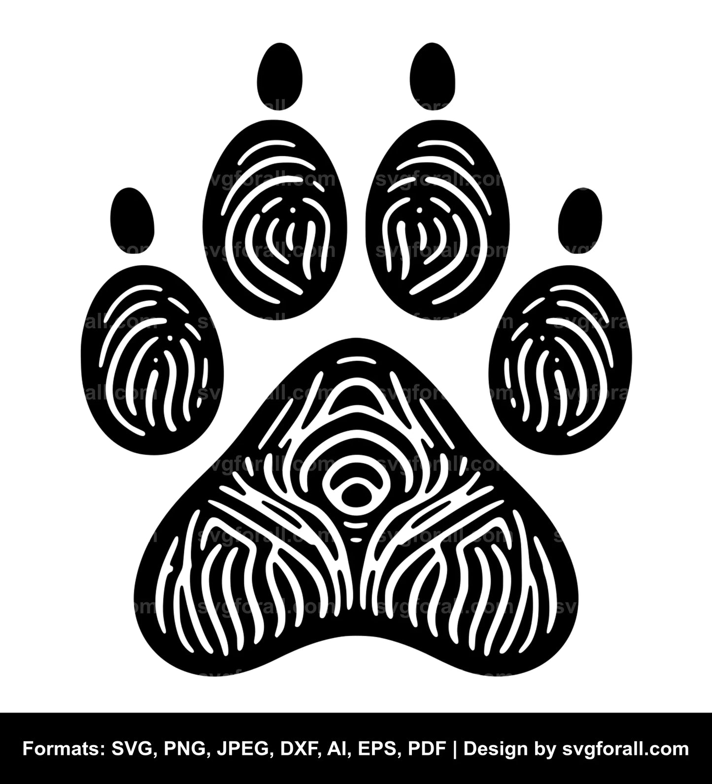 Dog Footprint SVG Vector