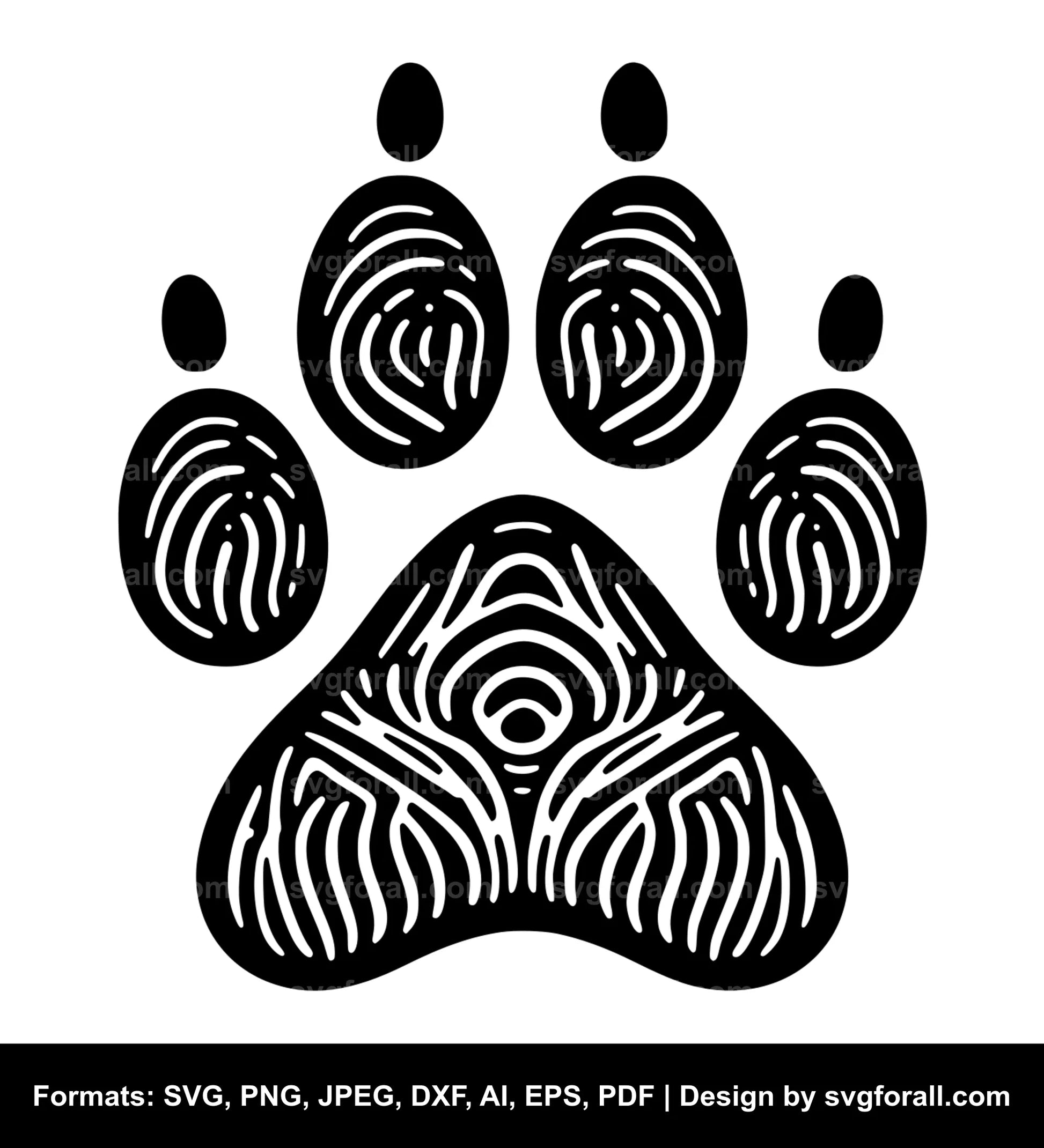 Dog Footprint SVG Vector