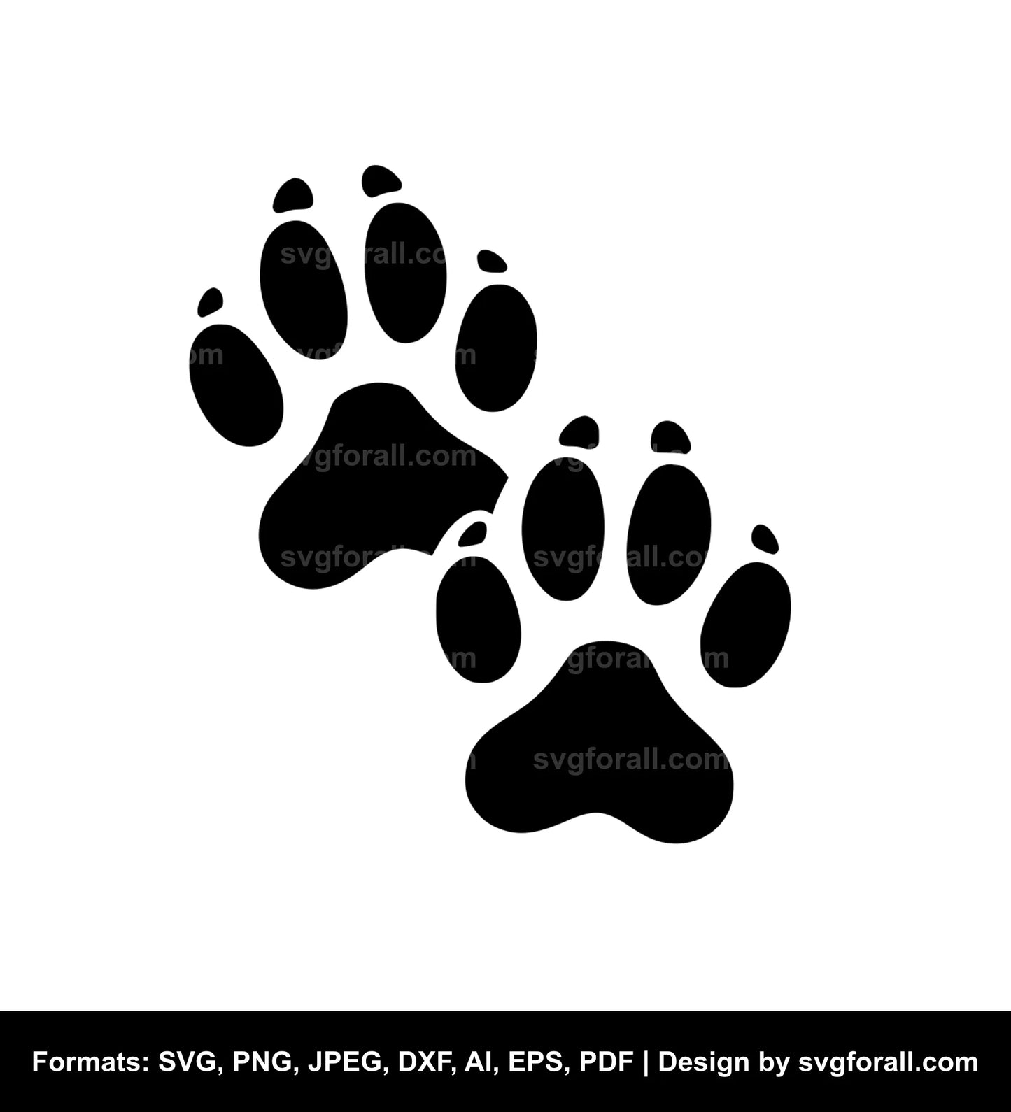 Dog Footprint Vector SVG