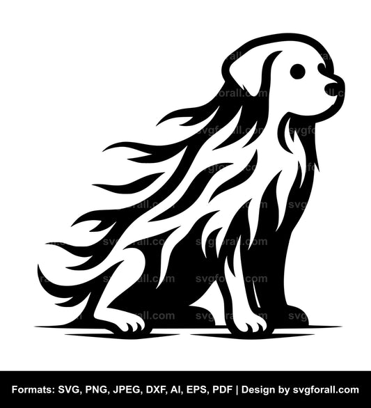 Dog Ghost SVG Vector