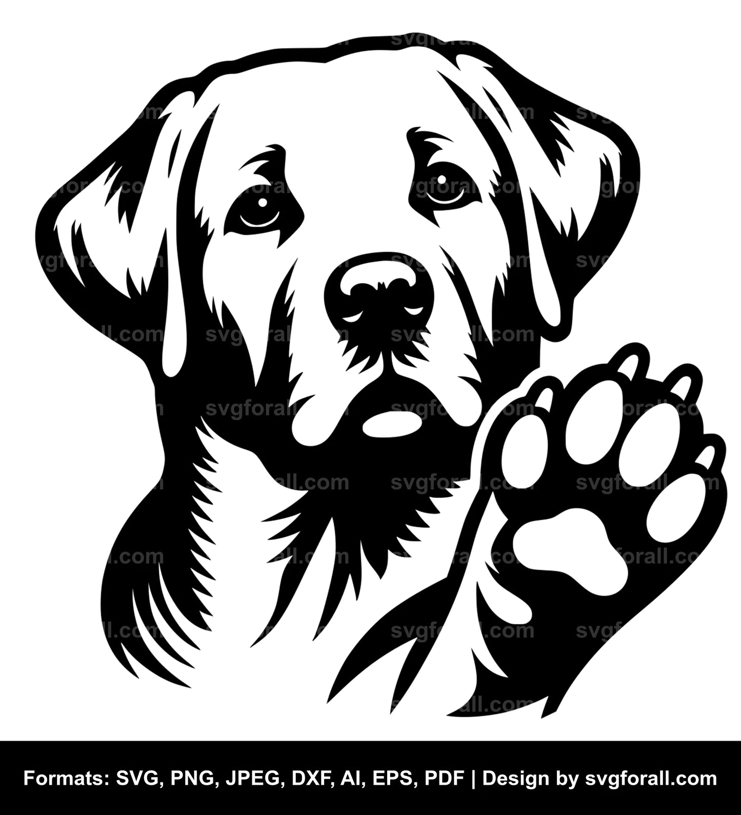 Dog Giving Paw Cricut SVG