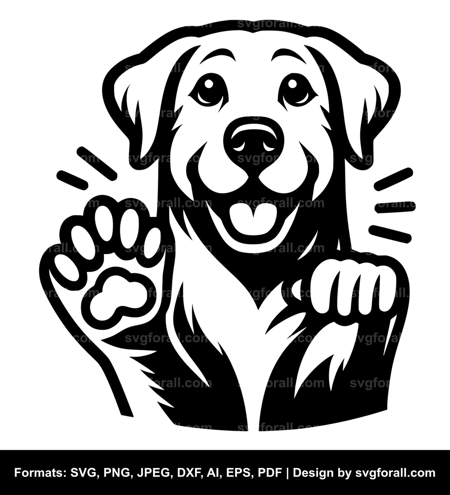 Dog Giving Paw SVG