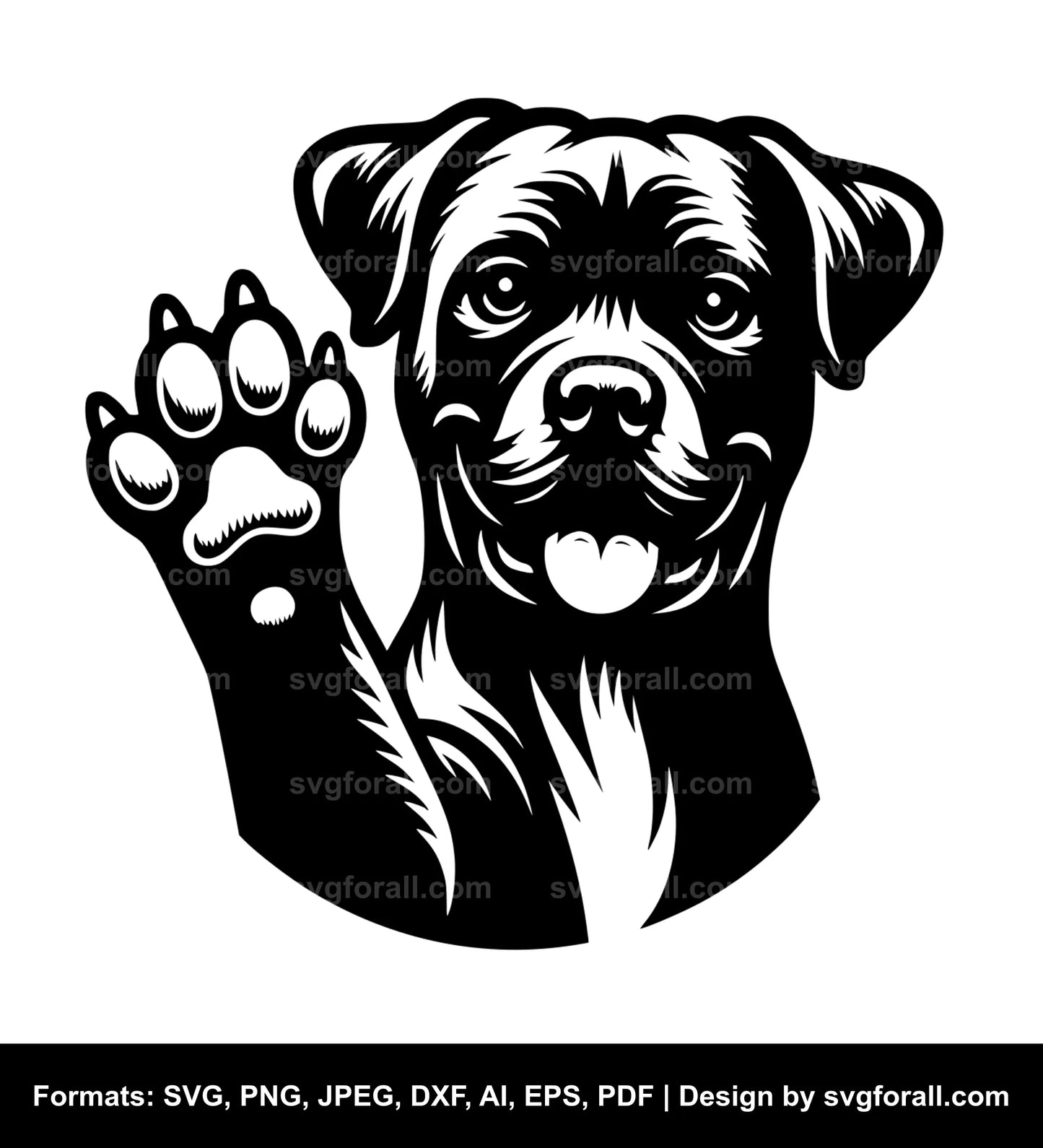 Dog Giving Paw SVG File