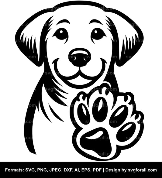 Dog Giving Paw SVG PNG