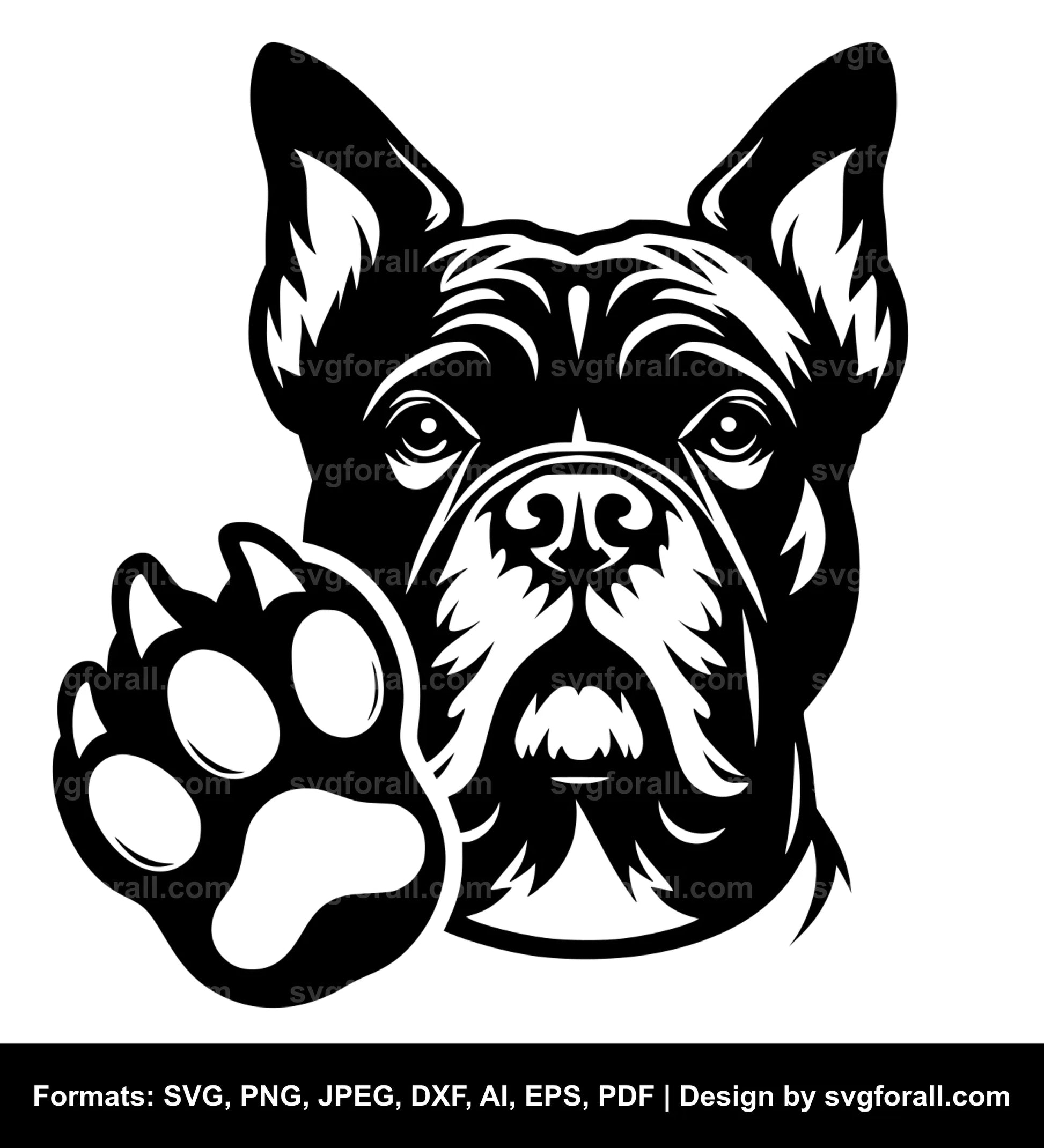 Dog Giving Paw SVG Vector