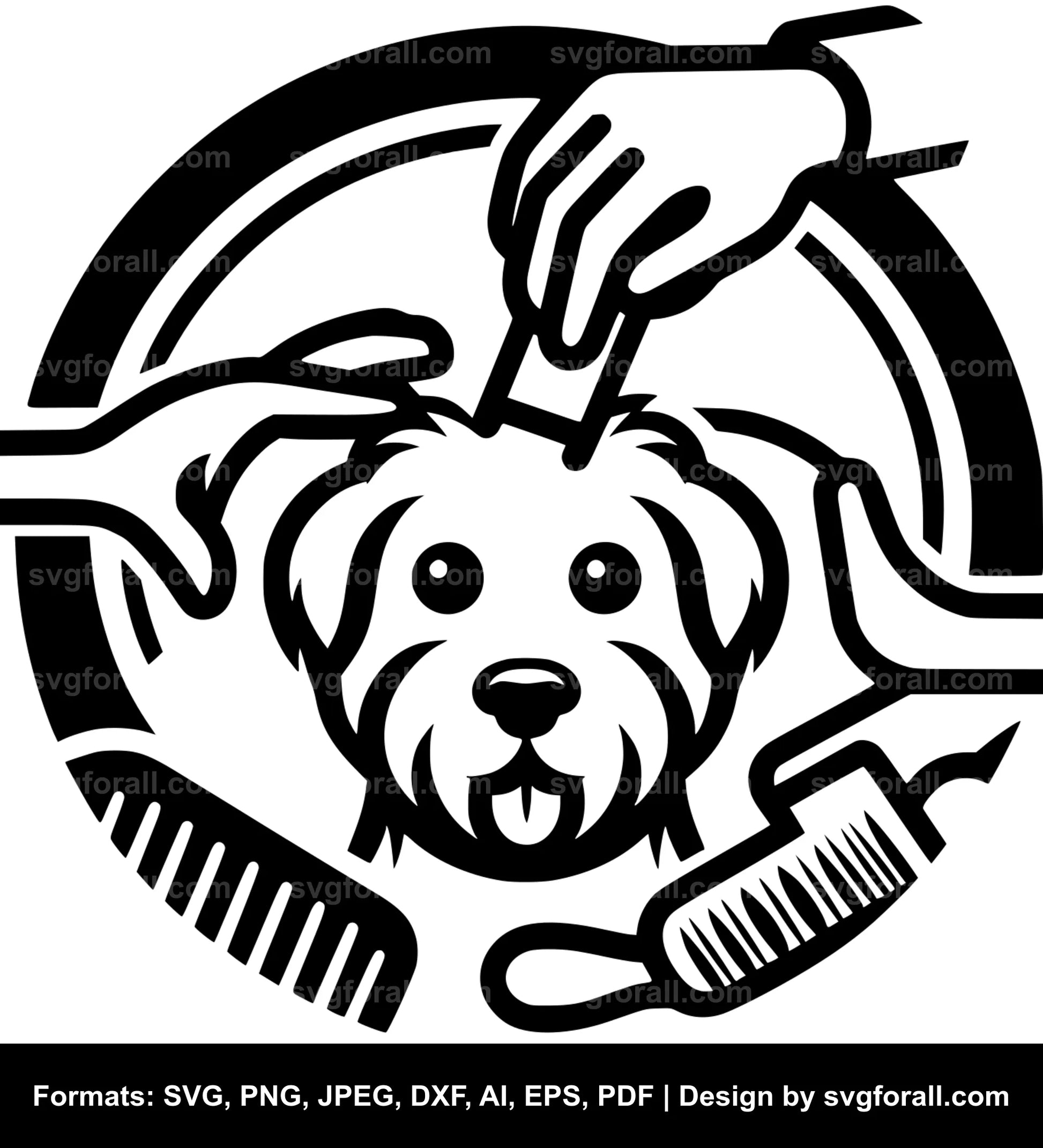 Dog Grooming SVG Vector