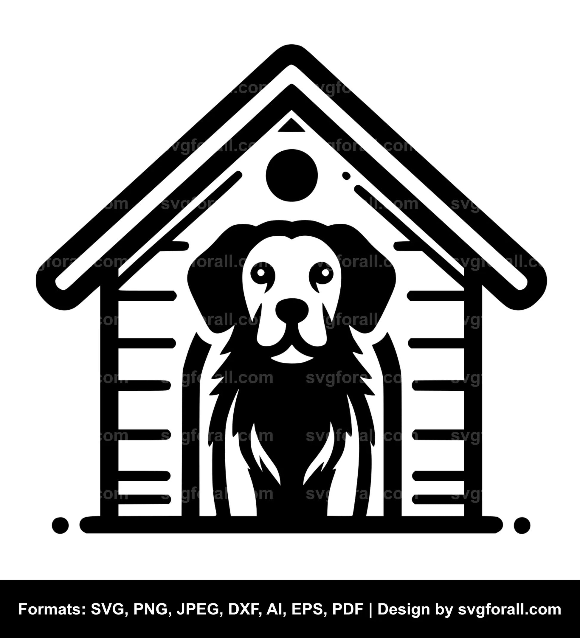 Dog House Black SVG