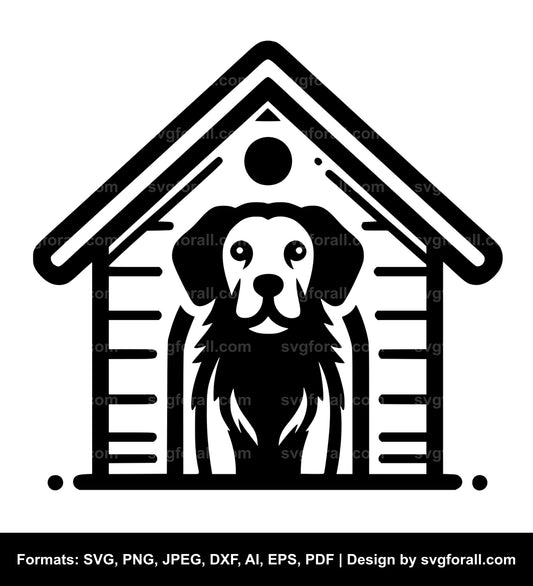 Dog House Black SVG