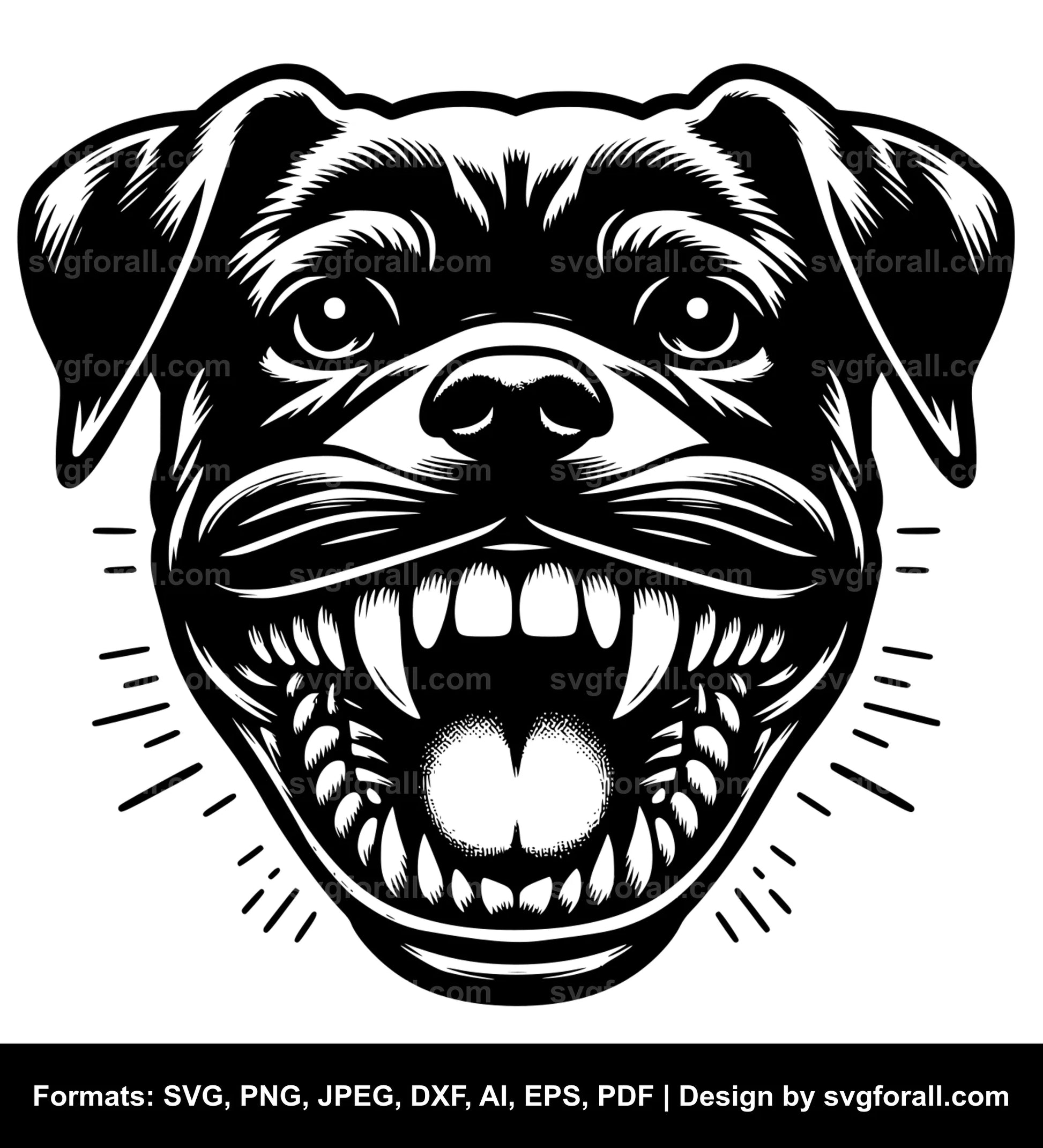 Dog Jaw Black SVG