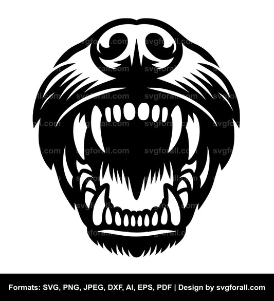 Dog Jaw SVG Vector