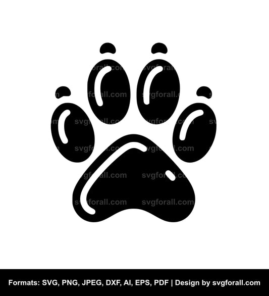 Dog Paw Black SVG