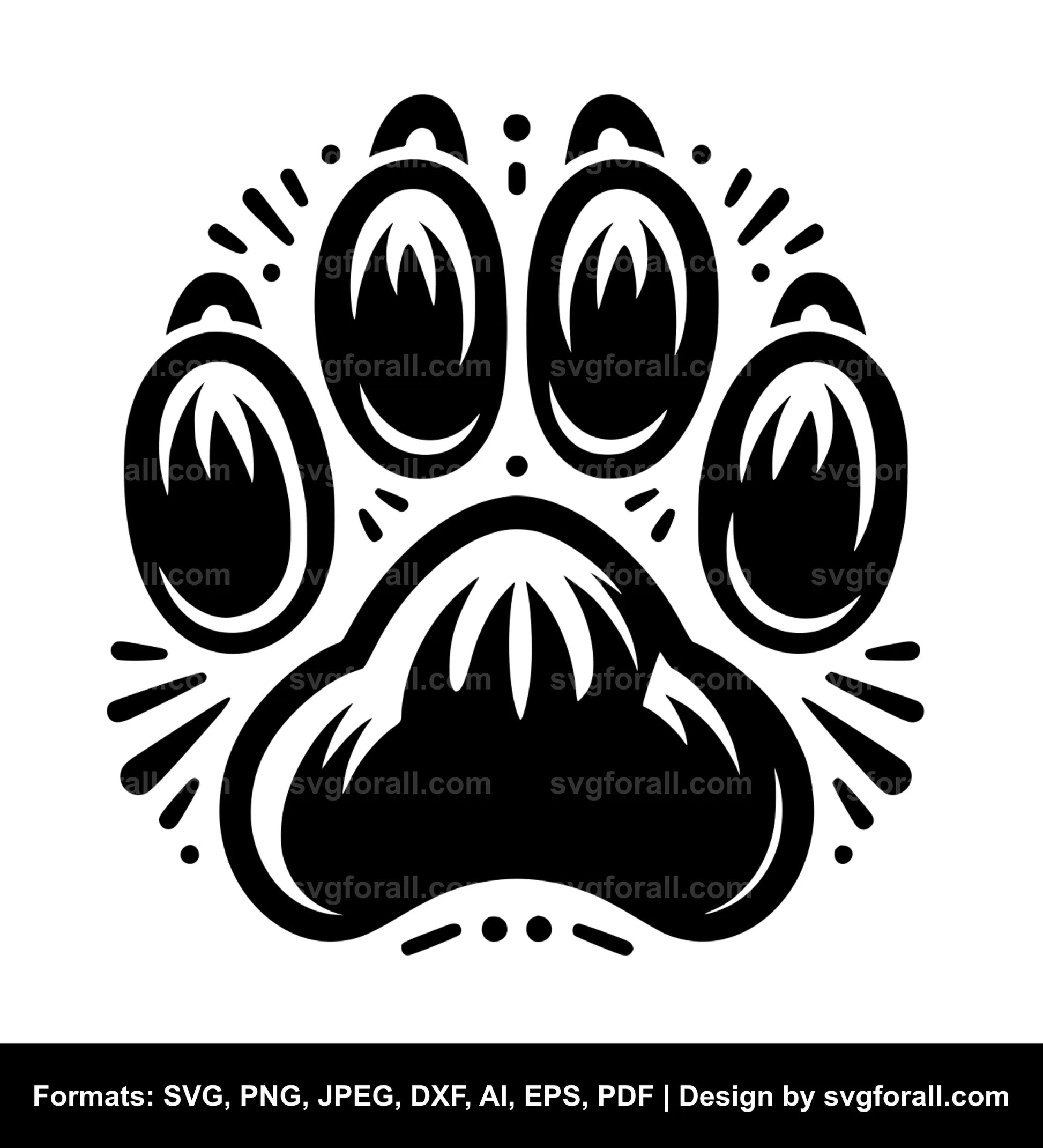 Dog Paw Vector SVG