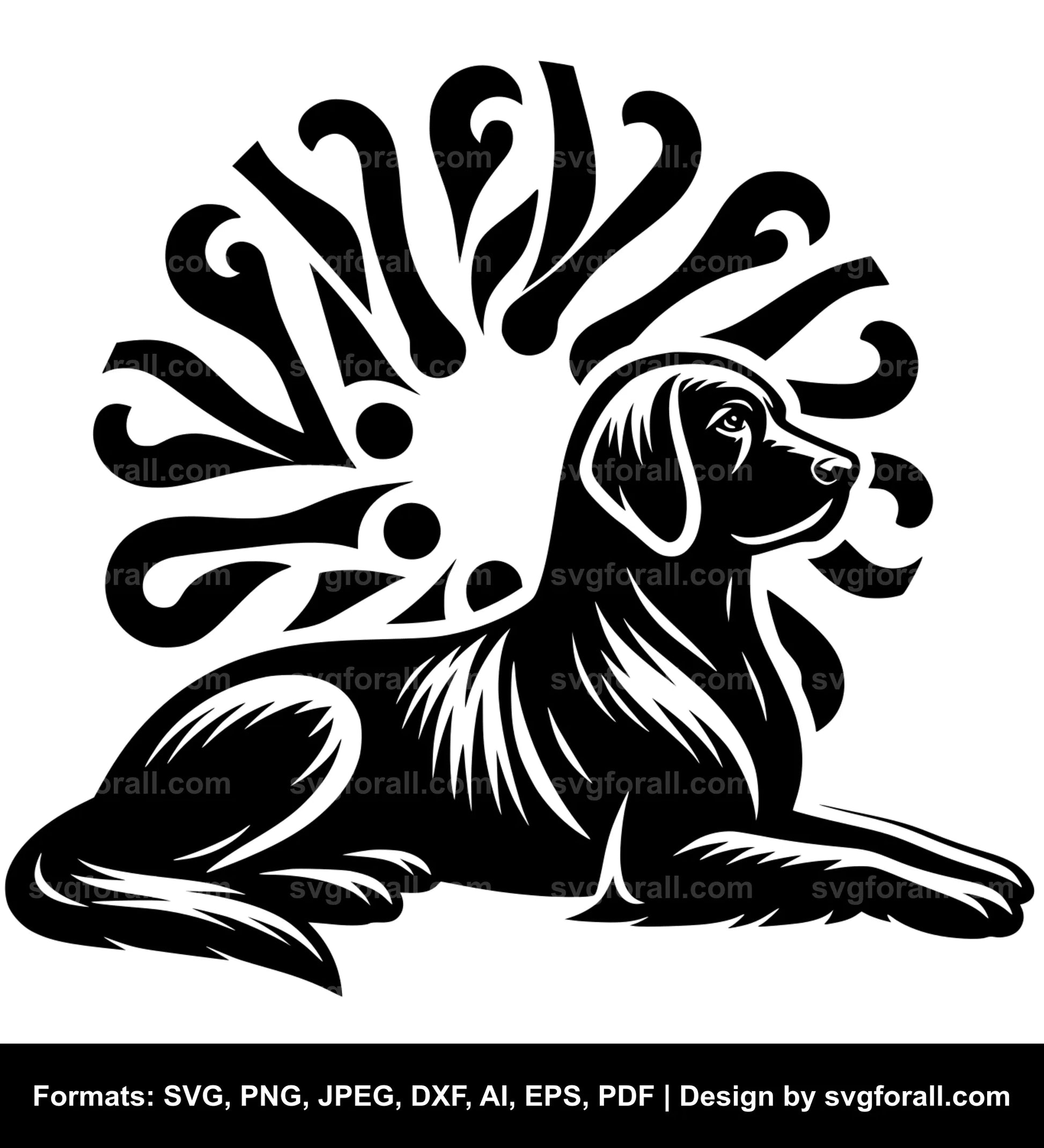 Dog SVG For Laser Engraving