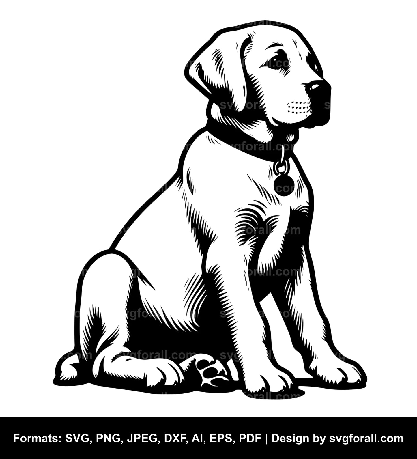 Dog Sitting SVG Design