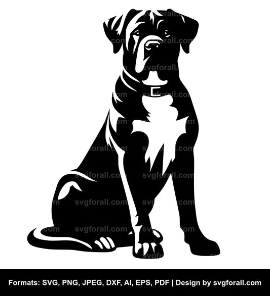 Dog Sitting SVG File