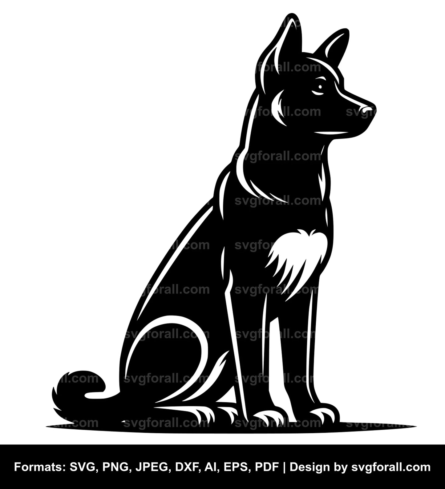 Dog Sitting SVG Vector