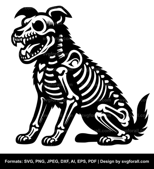 Dog Skeleton Clipart SVG