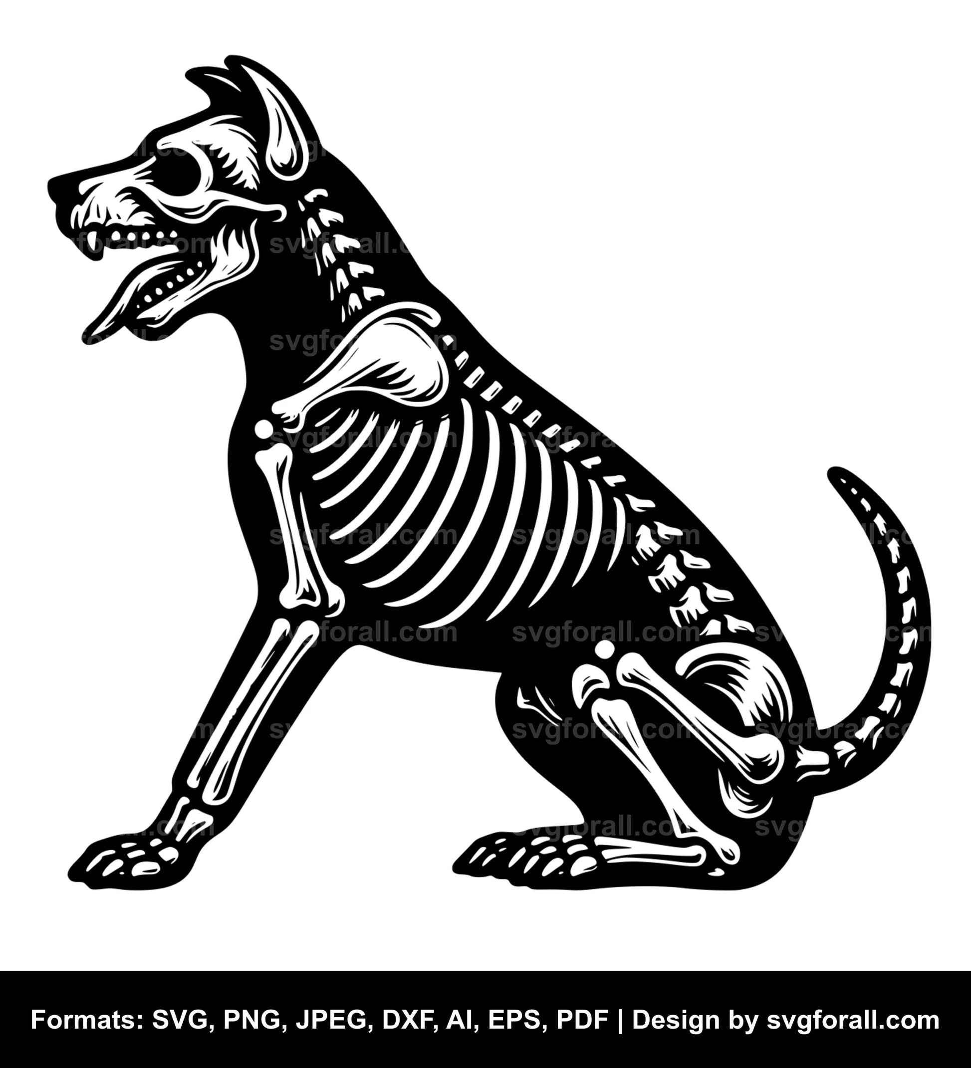 Dog Skeleton Cricut SVG