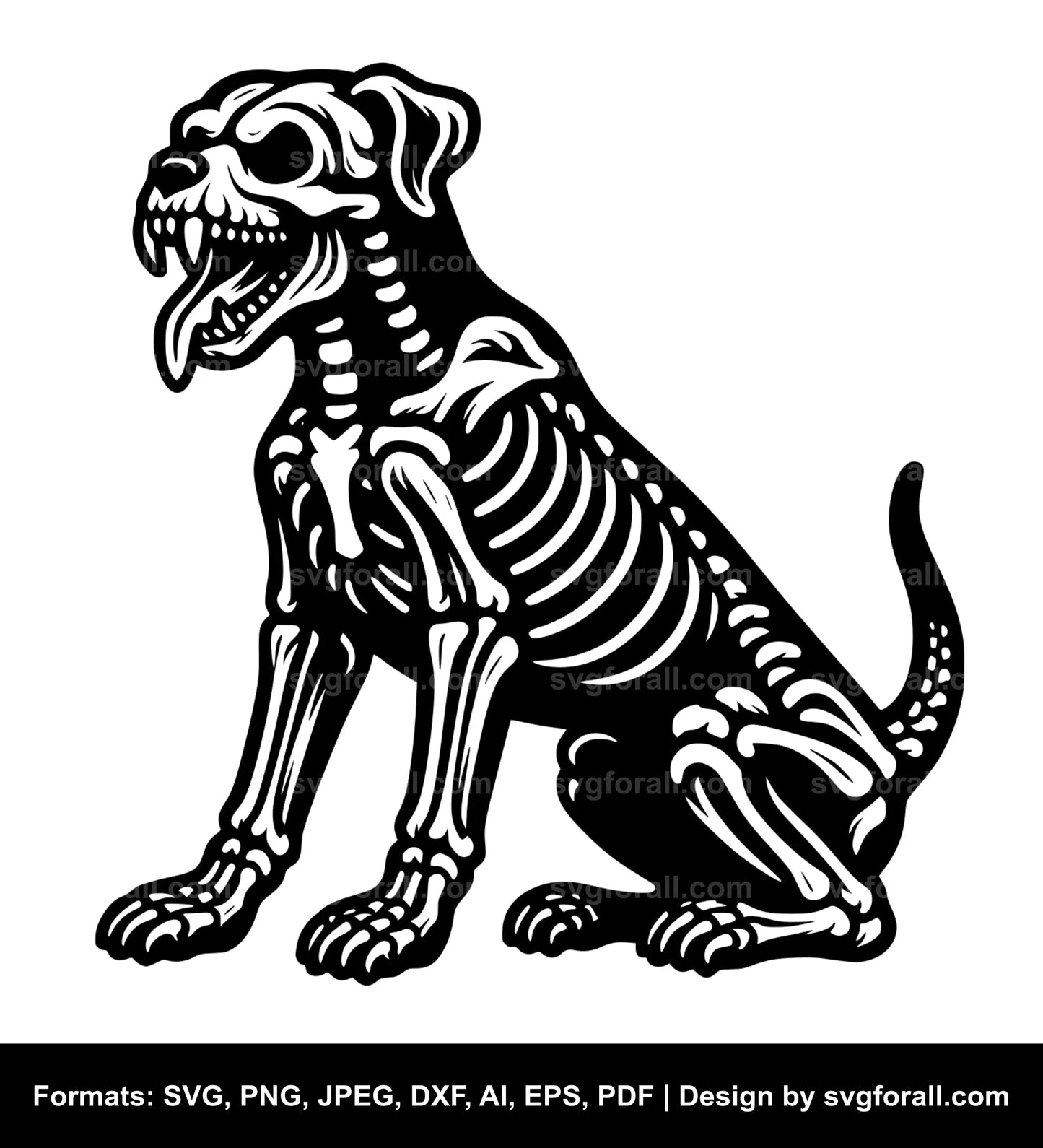 Dog Skeleton SVG