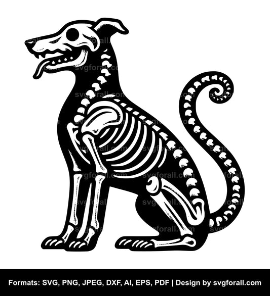 Dog Skeleton SVG File