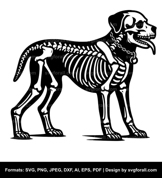 Dog Skeleton SVG PNG