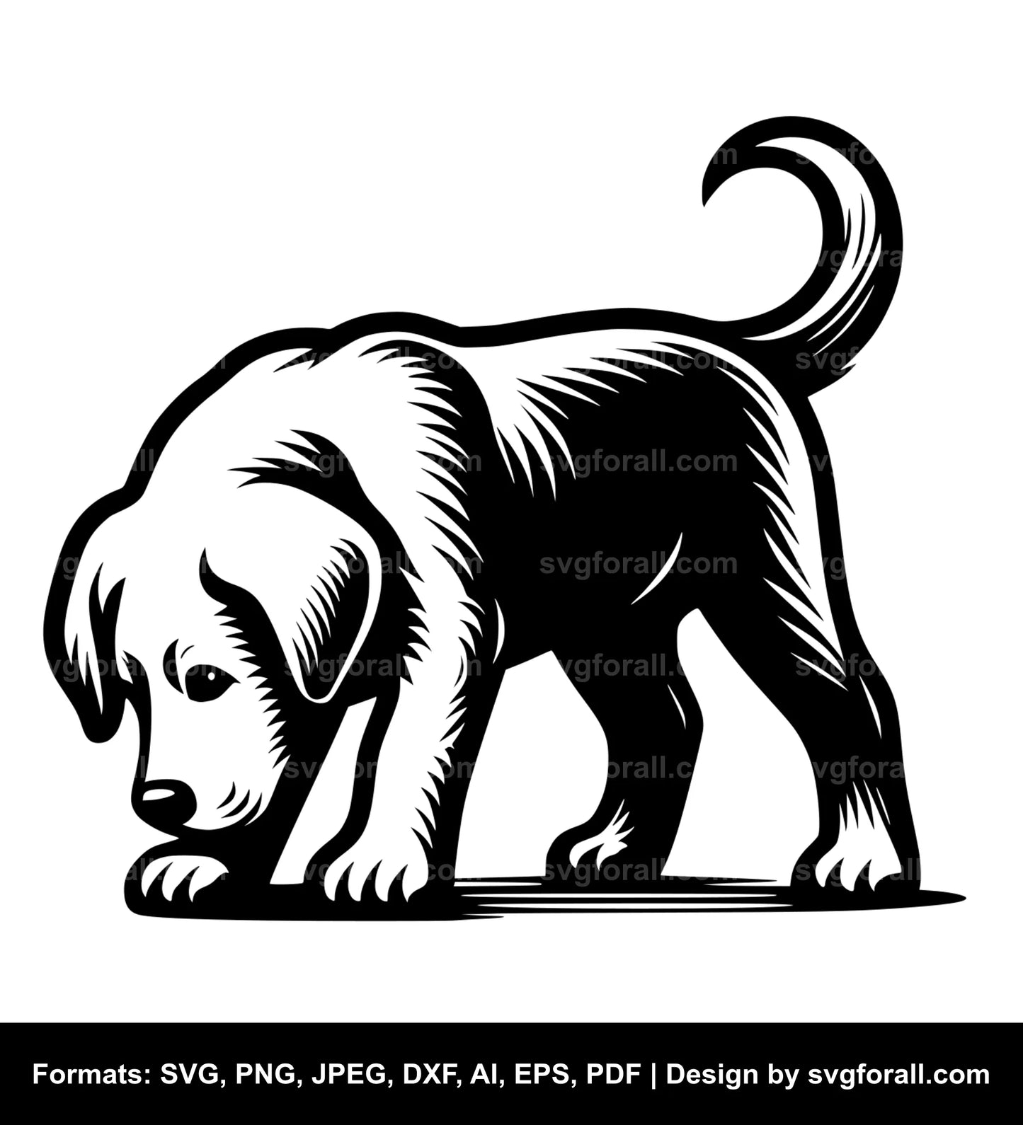 Dog Sniffing SVG