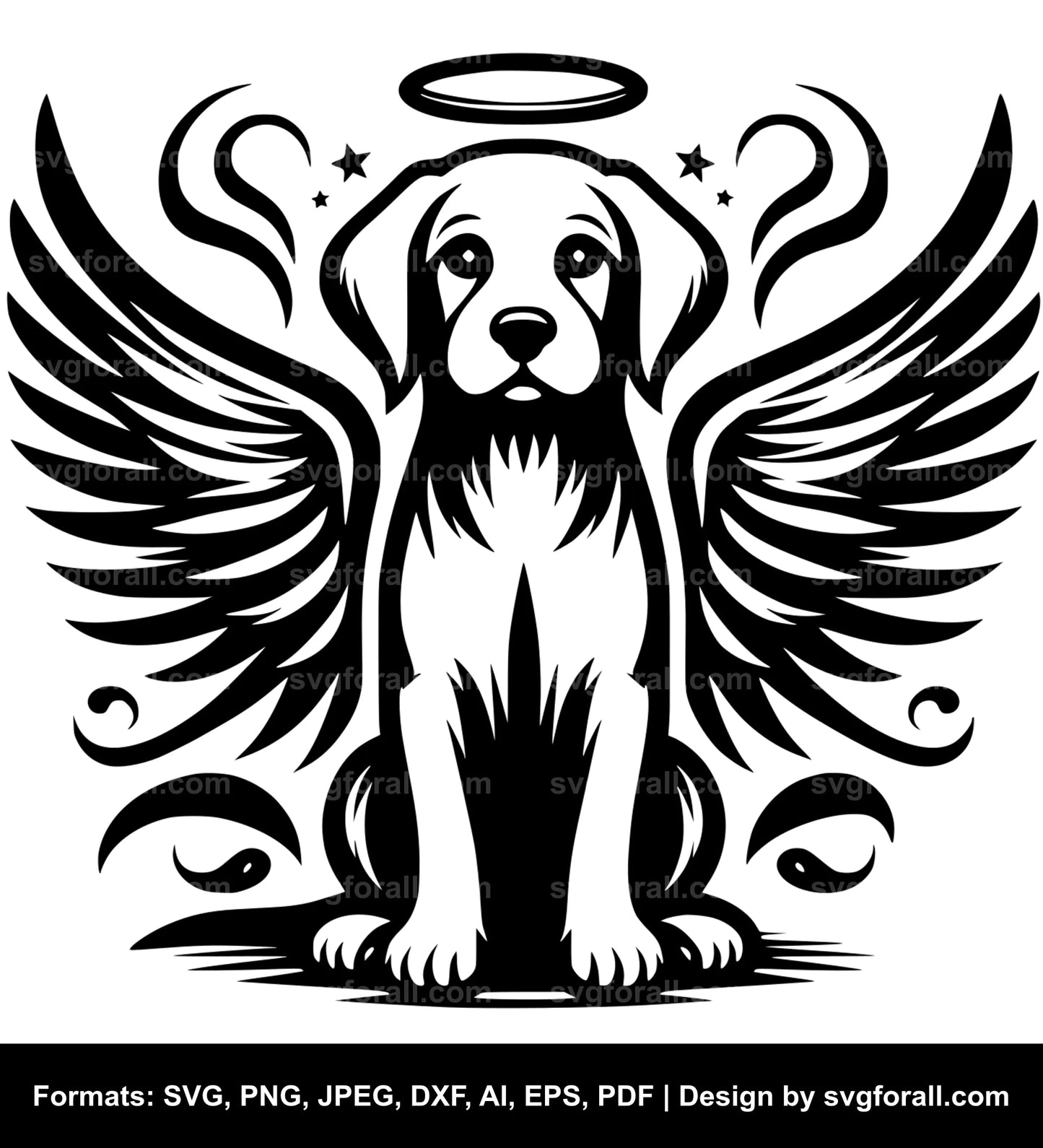 Dog With Angel Wings SVG