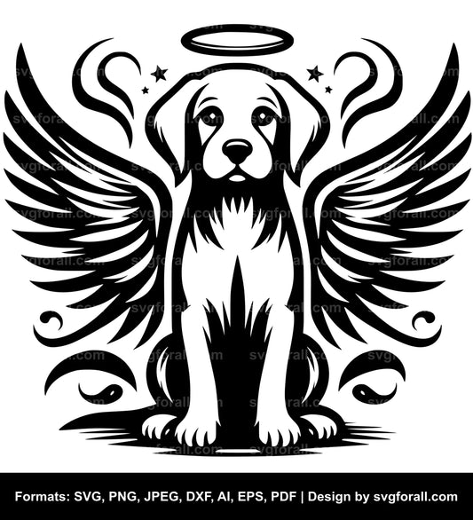 Dog With Angel Wings SVG