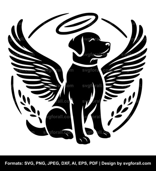 Dog With Angel Wings SVG File