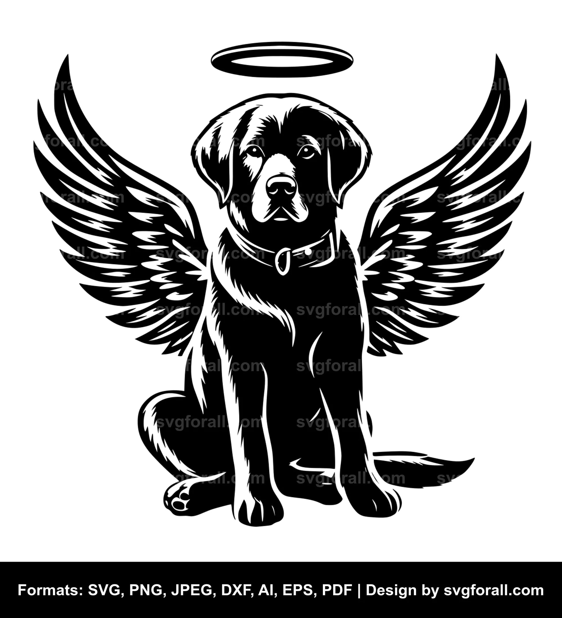 Dog With Angel Wings SVG PNG