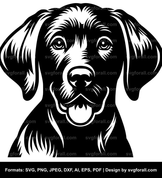 Dog With Floppy Ear Black SVG