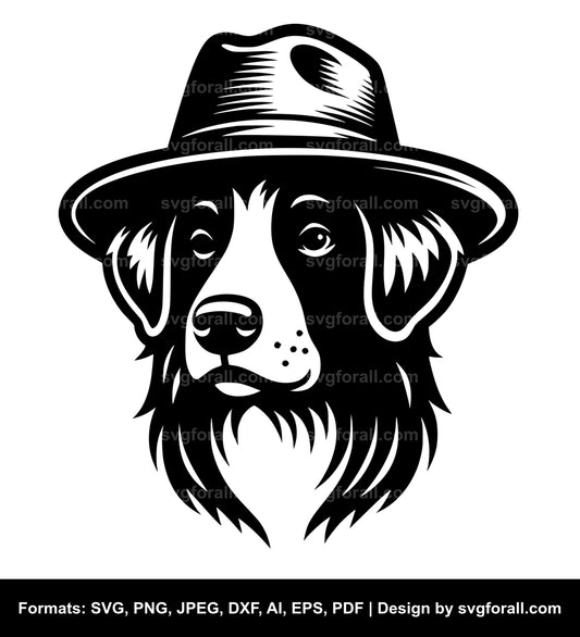 Dog With Hat SVG File