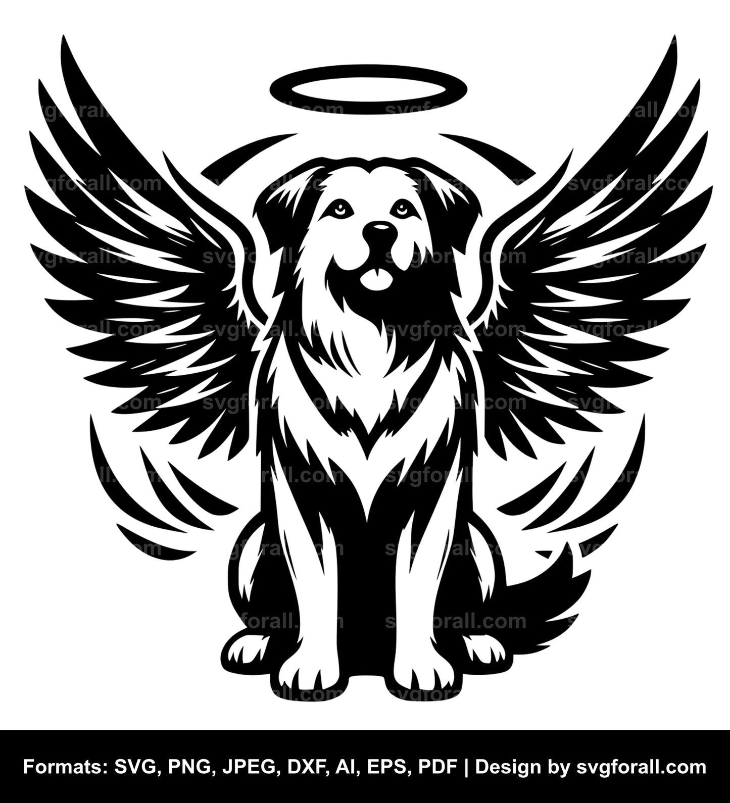 Dog With Wings SVG Vector