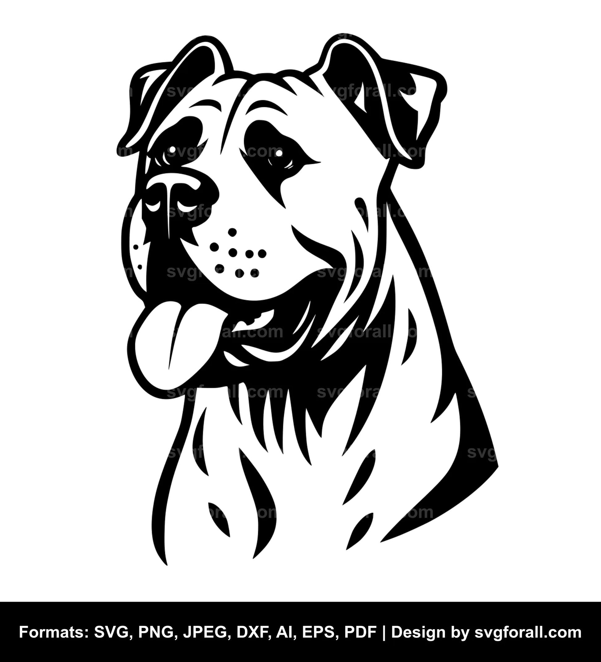 Dogo Argentino Dog Black SVG