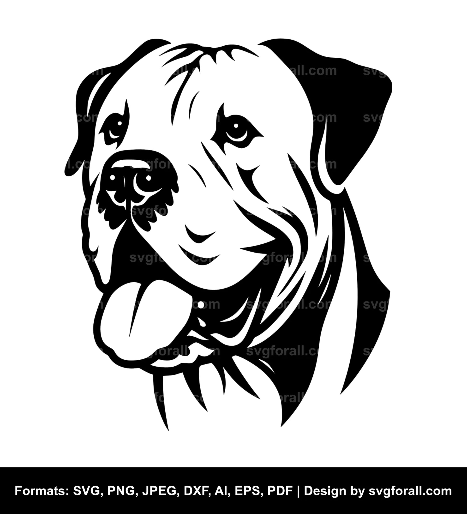 Dogo Argentino Dog Vector SVG