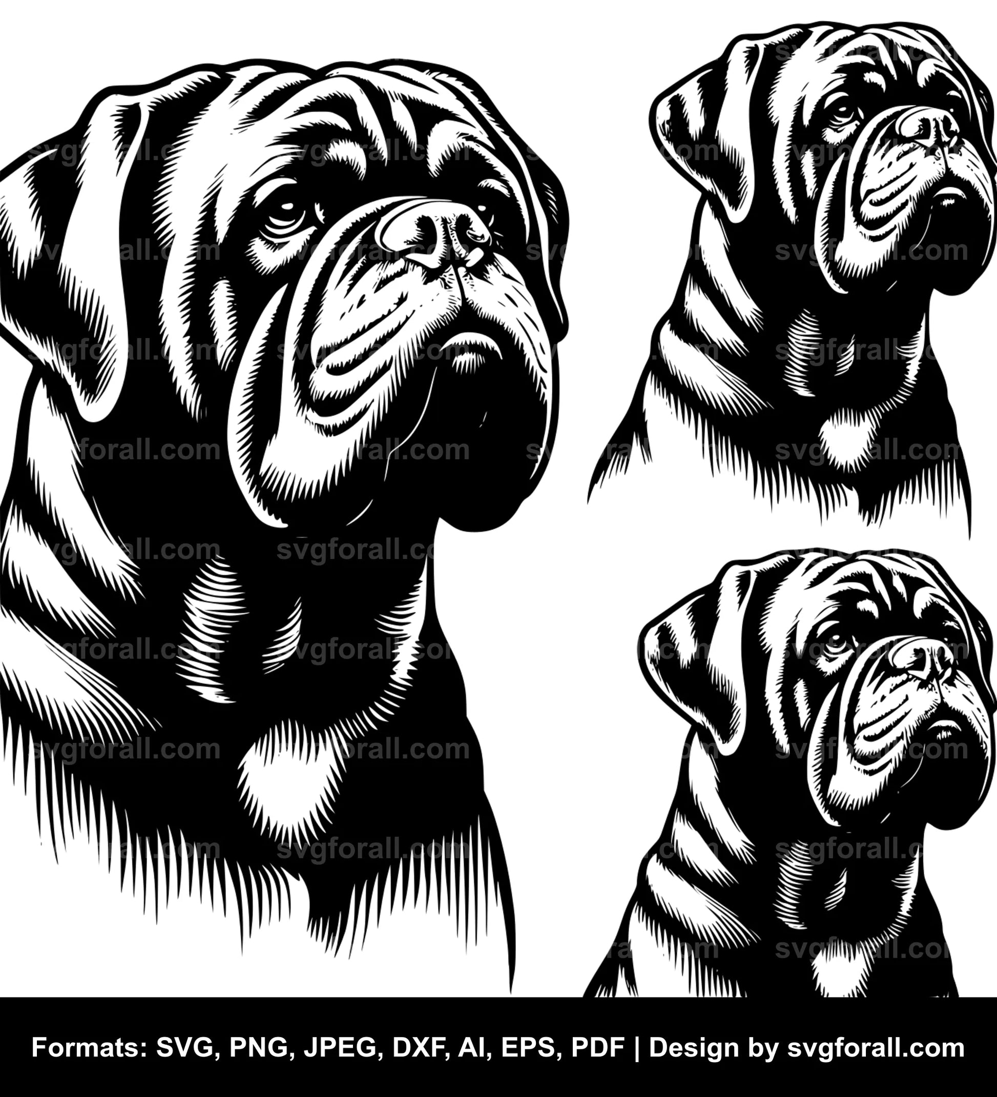 Dogue De Bordeaux Cricut SVG