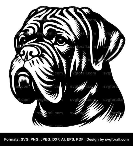 Dogue De Bordeaux Dog SVG