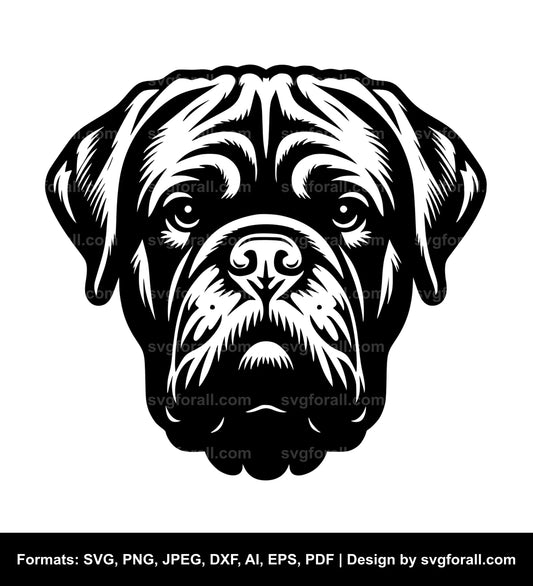 Dogue De Bordeaux Dog SVG Vector