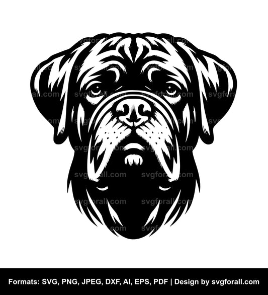 Dogue De Bordeaux Dog Vector SVG