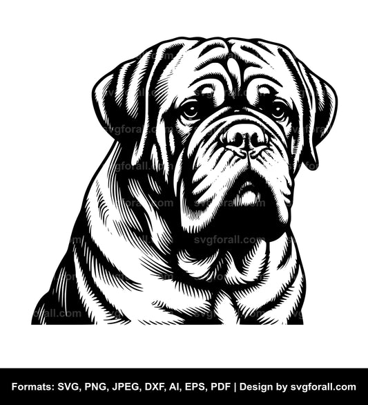 Dogue De Bordeaux SVG Vector