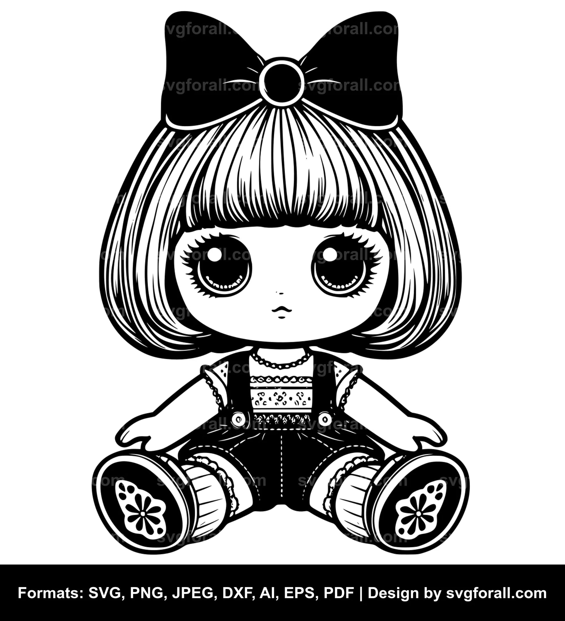 Doll Black SVG