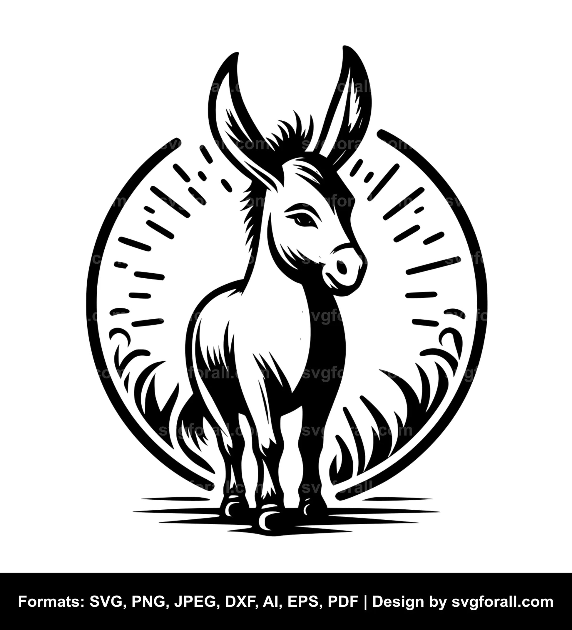 Donkey Black SVG