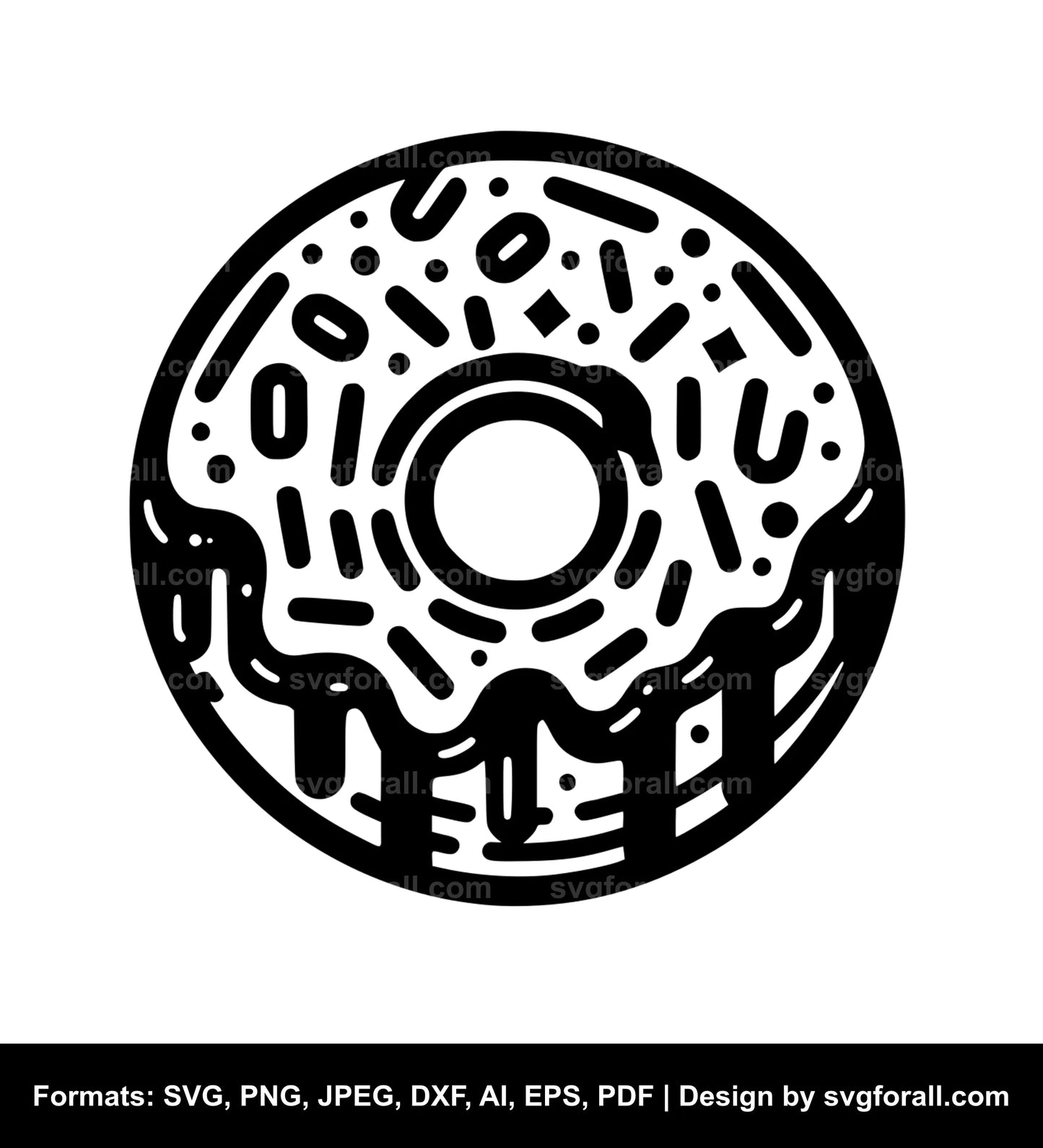 Donut Black SVG