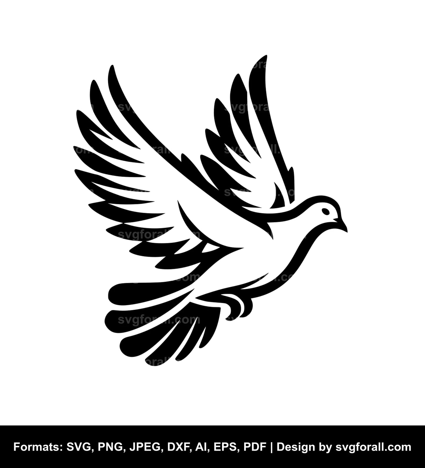 Dove Bird Flying SVG PNG