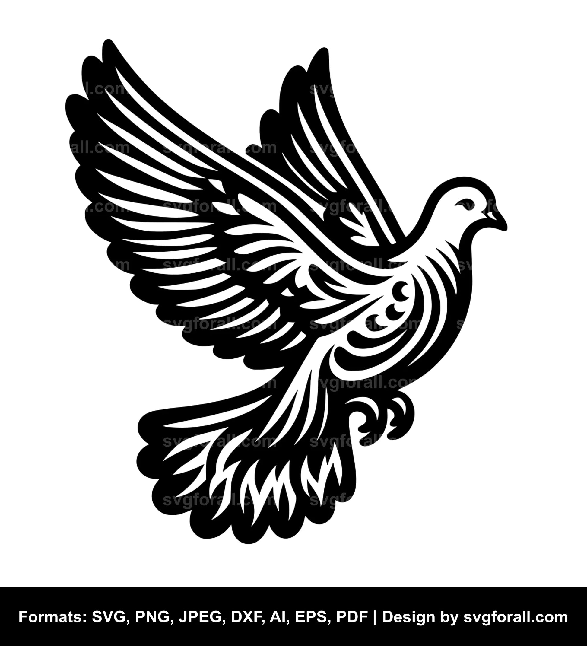 Dove Bird SVG Design