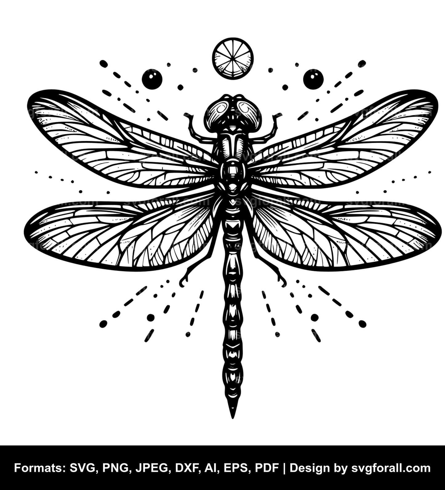 Dragonfly Black SVG