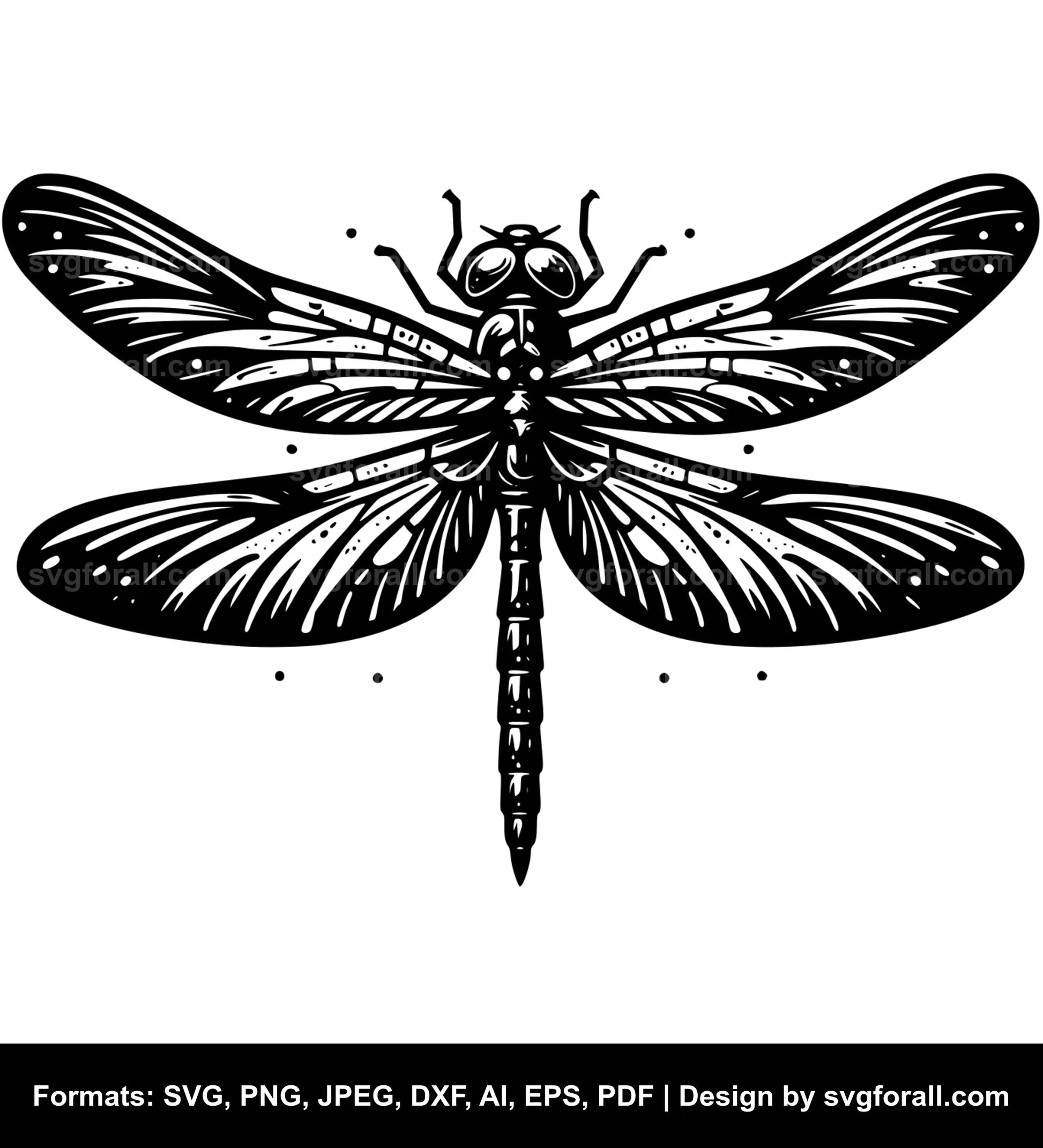 Dragonfly SVG Vector