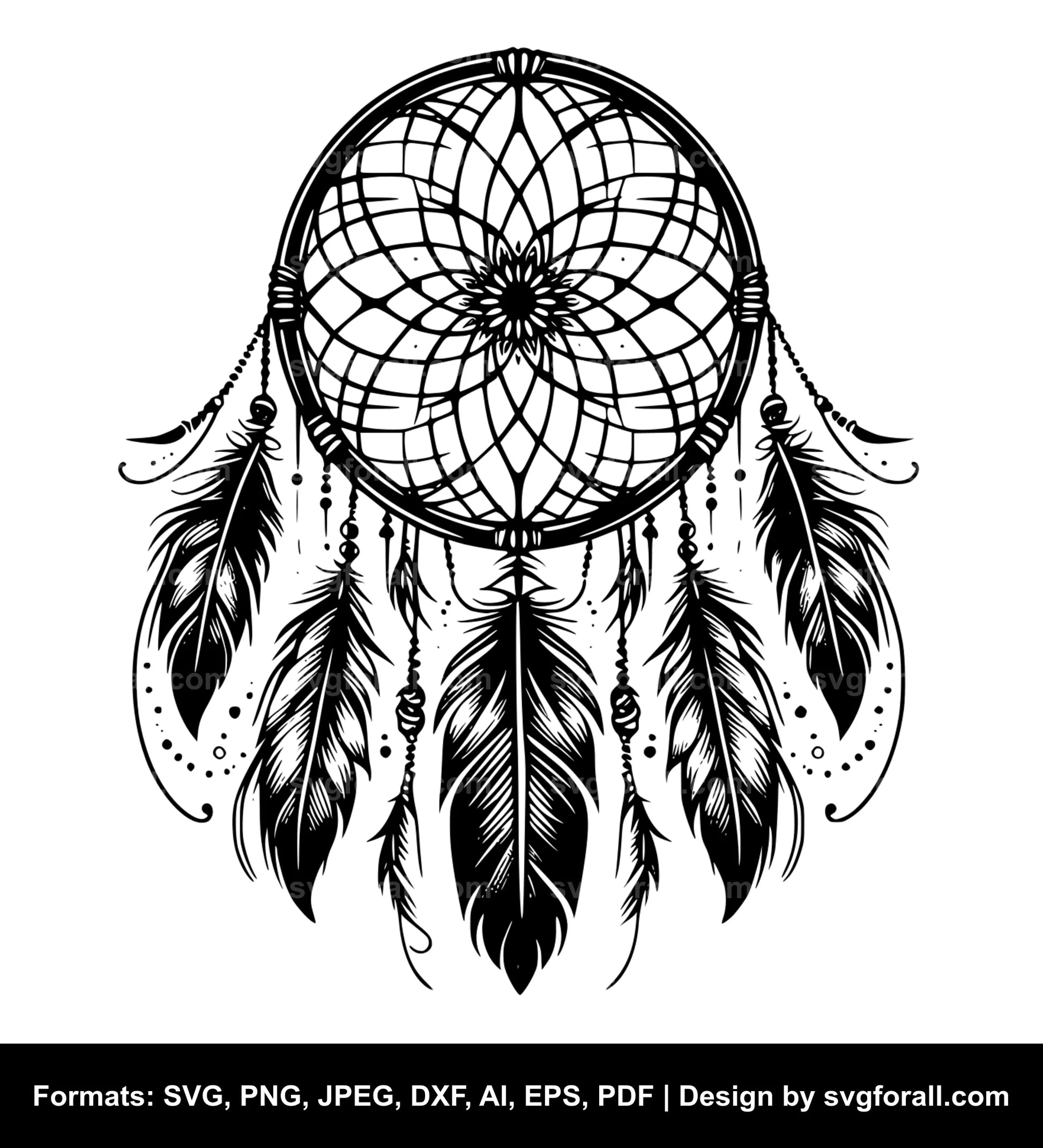 Dreamcatcher Black SVG