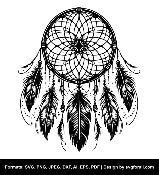 Dreamcatcher Black SVG