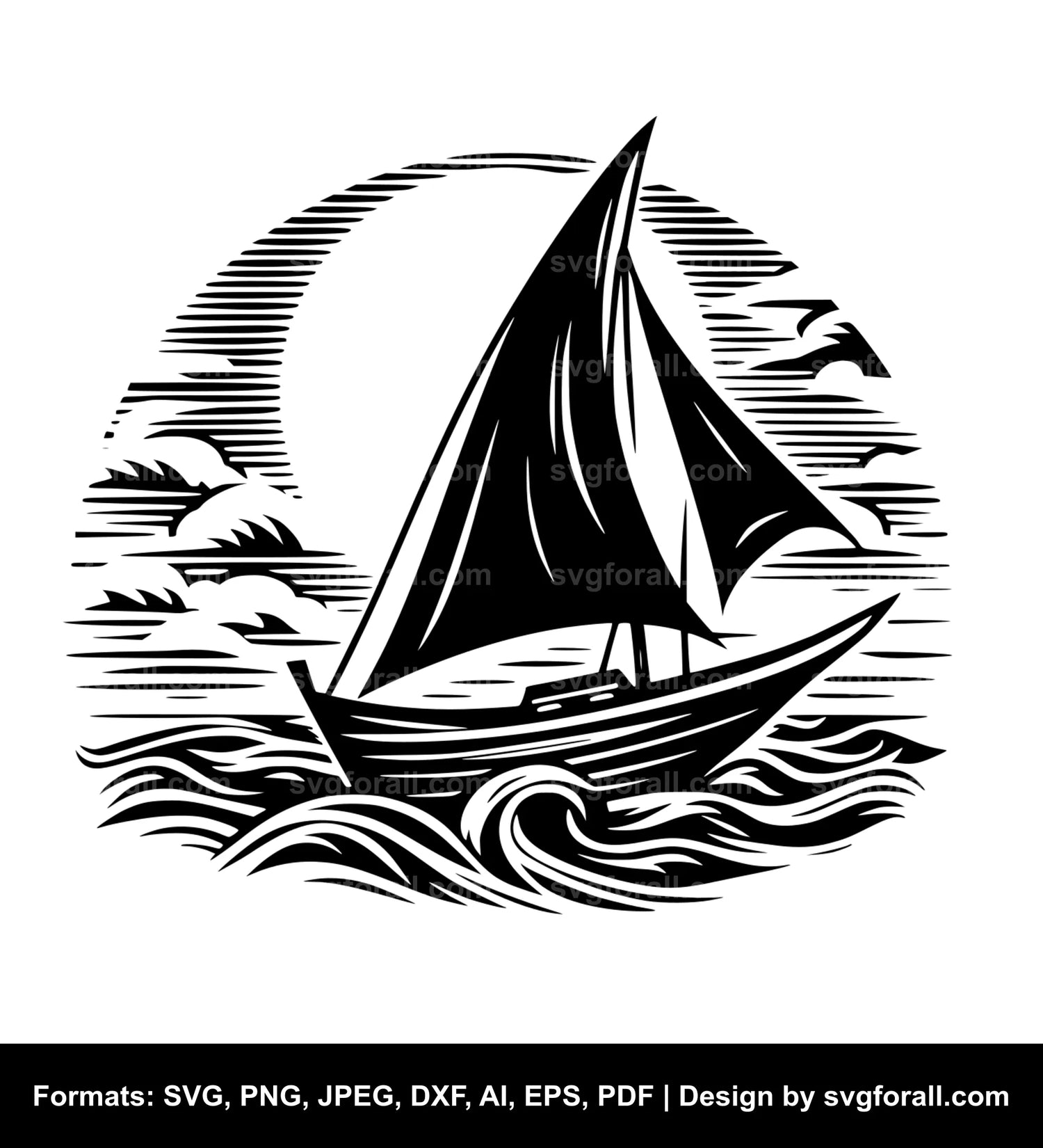 Drift Boat Cricut SVG